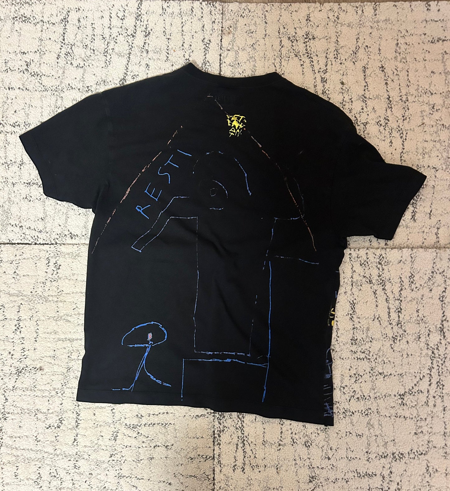 Vetements A/H 2019 Marie Hand-Painted Tee
