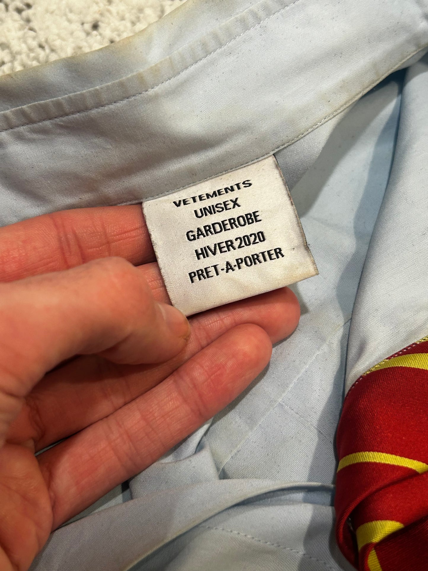 Vetements 2020 Tie Shirt