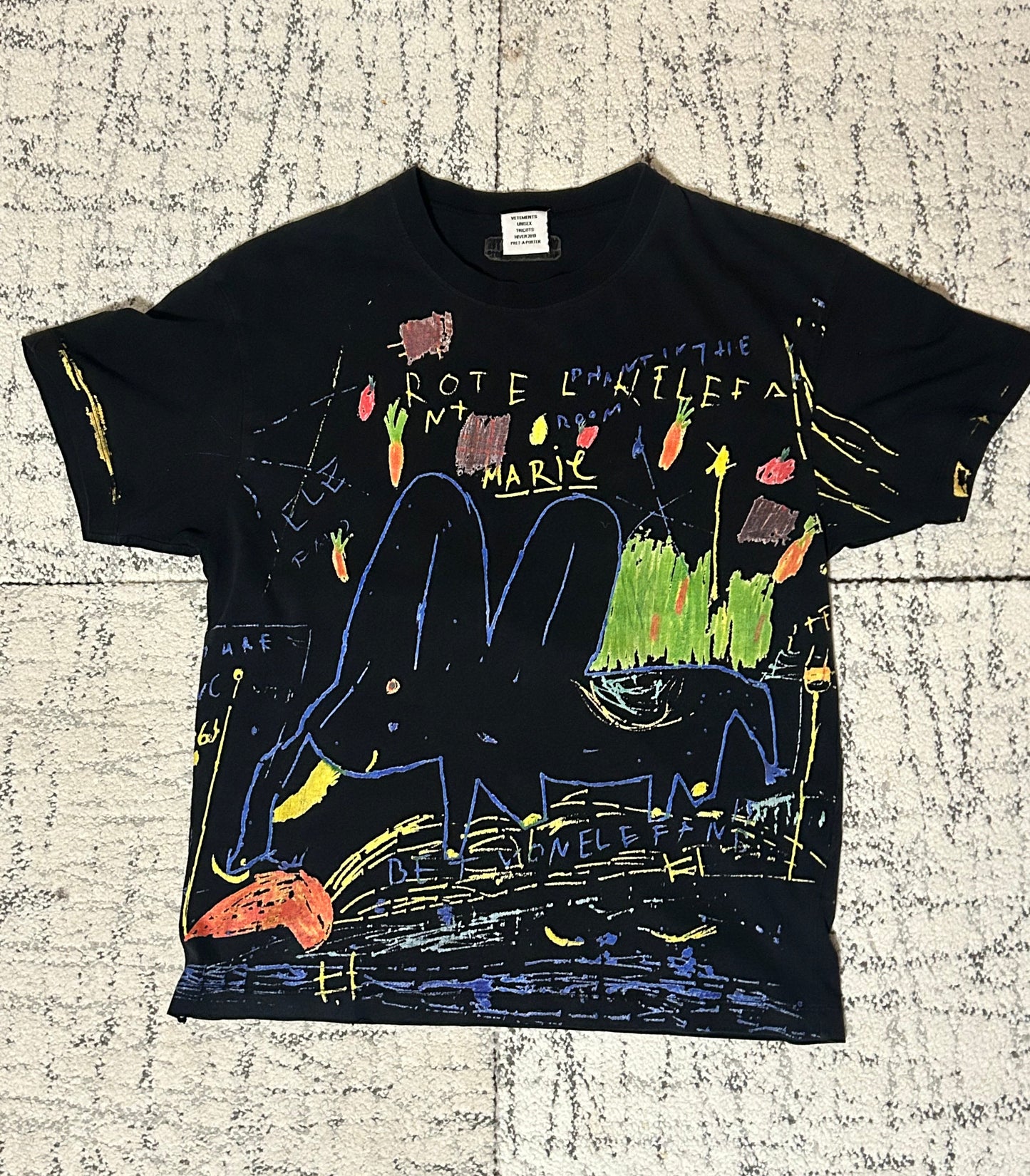 Vetements A/H 2019 Marie Hand-Painted Tee