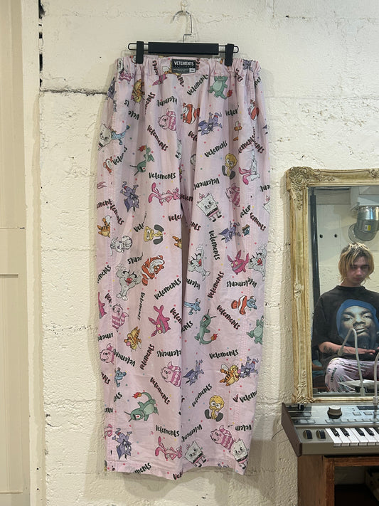 Vetements Cartoon Pajama Pants