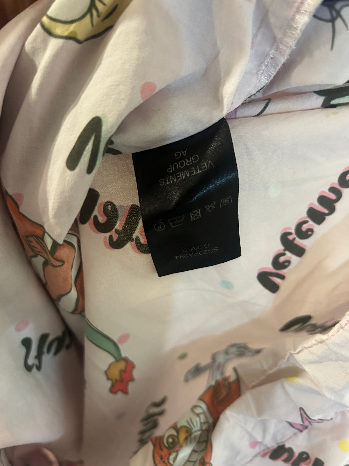 Vetements Cartoon Pajama Pants